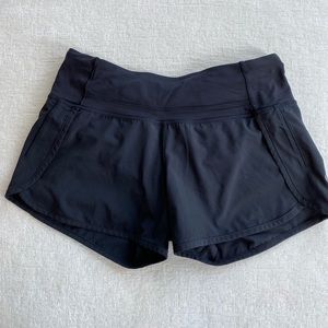 Black Lululemon speed up short size 4
